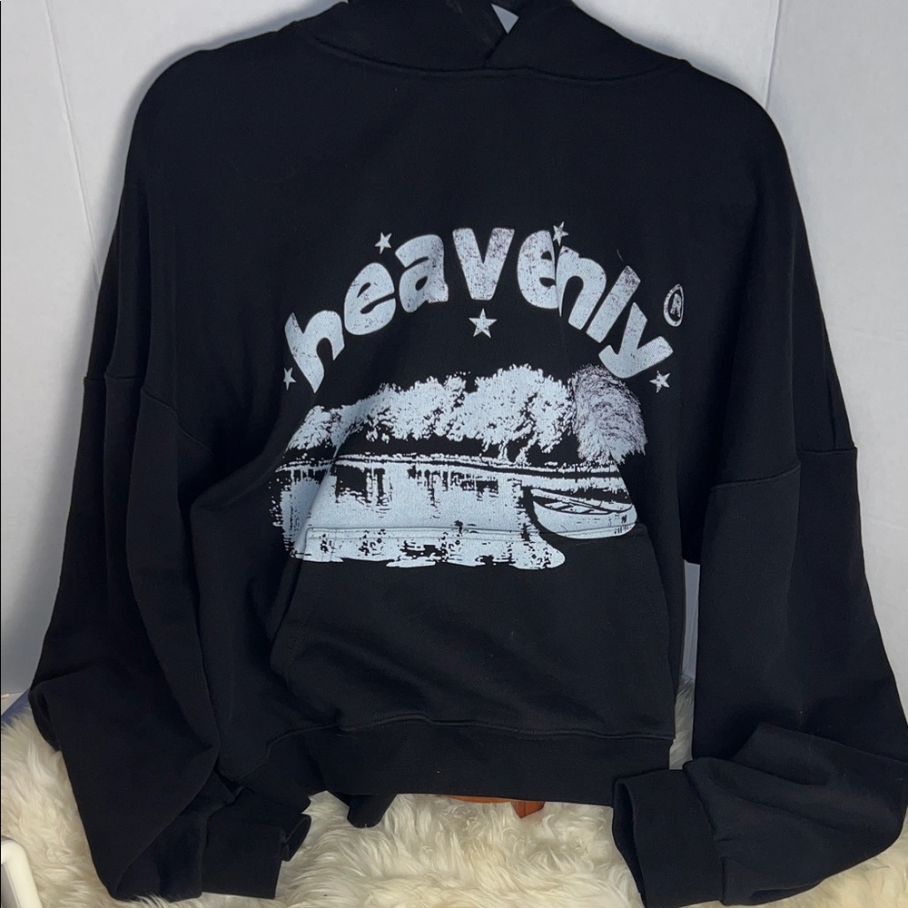Brand New - Heavenly Black Graphic Hoodie Sweatshirt - Hypedept XL